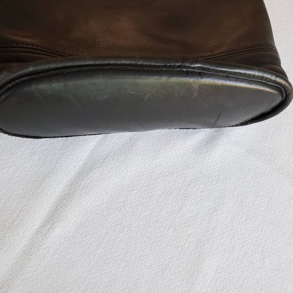 Vtg Black Coach Leather Bucket Shoulder Handbag Purse C8C-4241 - Picture 9 of 14